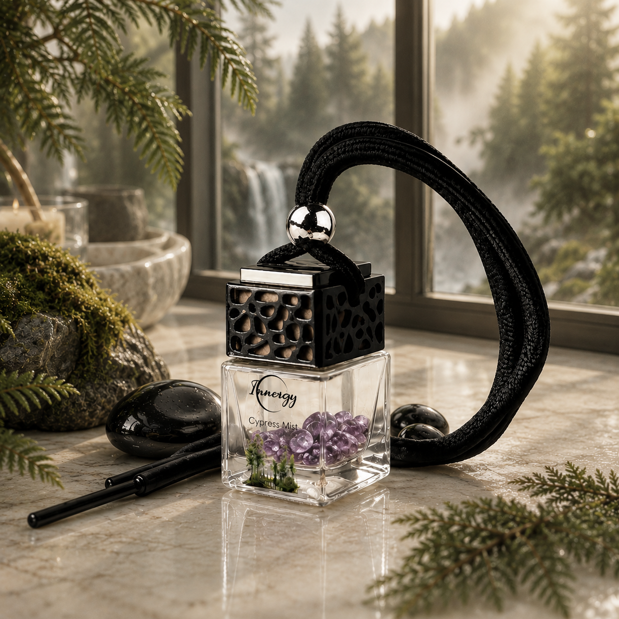 Cypress Mist Crystal-Enhanced Oil Diffuser, Car Air Freshener, 8ml