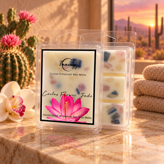 Cactus Flower and Jade Crystal-Enhanced Premium Coconut-Soy Wax Melts
