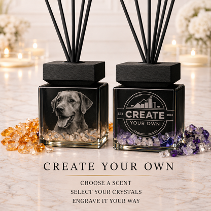 Custom Engraved Crystal Diffuser, 100ml