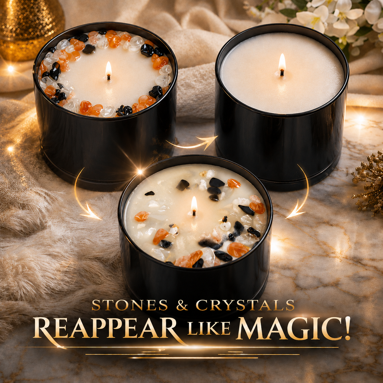 Custom Engraved Crystal Candle, 10oz