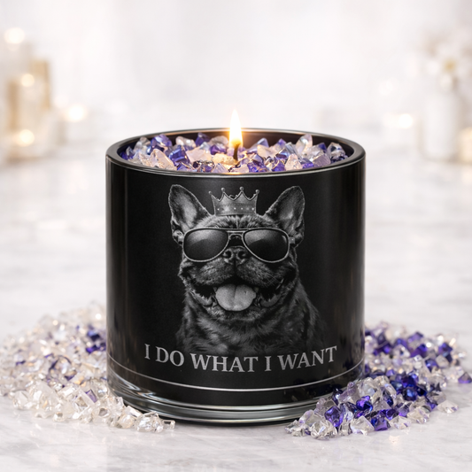 Custom Engraved Crystal Candle, 10oz