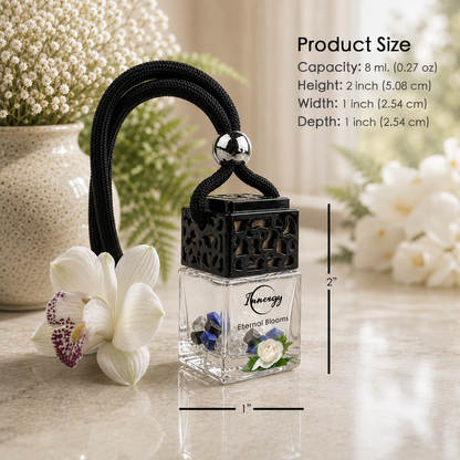 Eternal Blooms Crystal-Enhanced Oil Diffuser, Car Air Freshener, 8ml