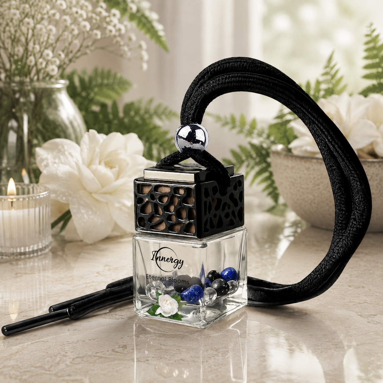 Eternal Blooms Crystal-Enhanced Oil Diffuser, Car Air Freshener, 8ml