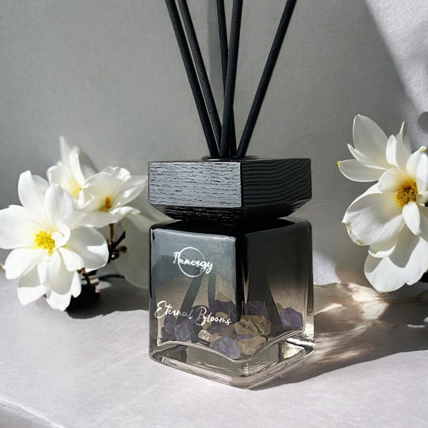 Eternal Blooms Crystal-Enhanced Reed Oil Diffuser, 3oz/100ml