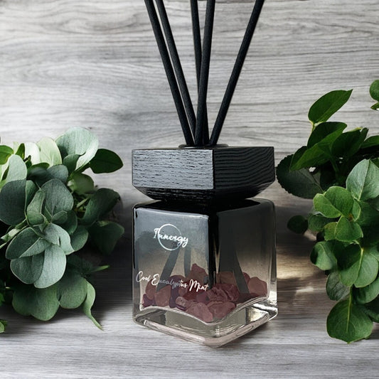 Cool Eucalyptus Mint Crystal-Enhanced Reed Oil Diffuser, 100ml