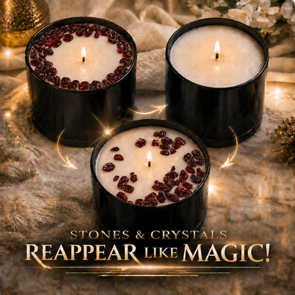 Root Chakra Handcrafted Crystal-Infused Coconut Soy Wax Scented Candle, 10oz