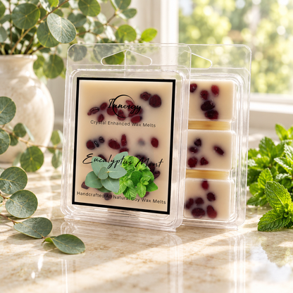 Cool Eucalyptus Mint Crystal-Enhanced Premium Coconut-Soy Wax Melts