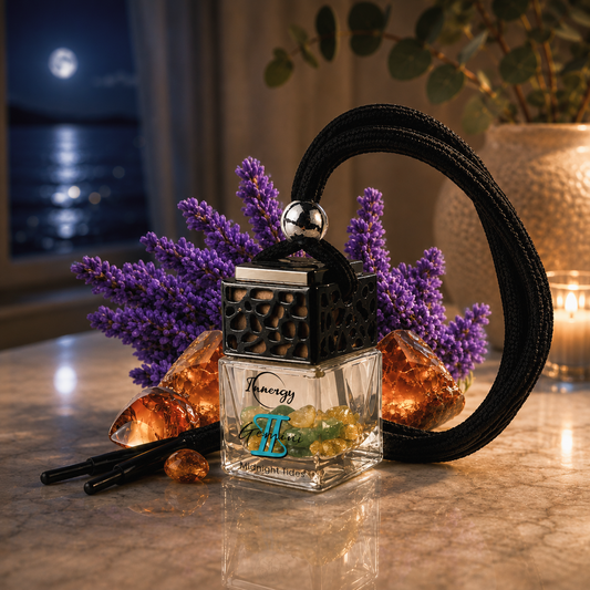 Gemini Zodiac Crystal-Enhanced Oil Diffuser, Car Air Freshener, 8ml