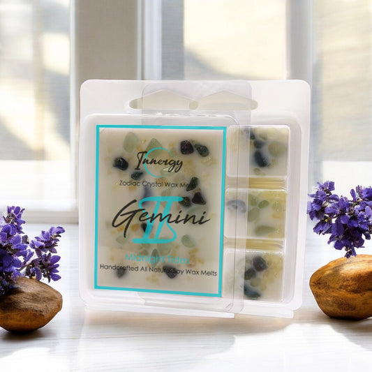 Gemini Zodiac Crystal-Enhanced Premium Coconut-Soy Wax Melts