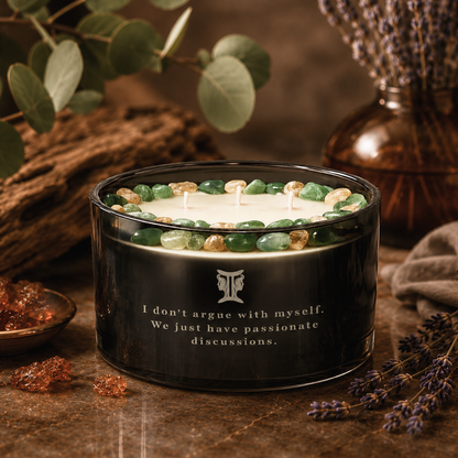 Gemini Zodiac 3-Wick Crystal Candle, 16oz