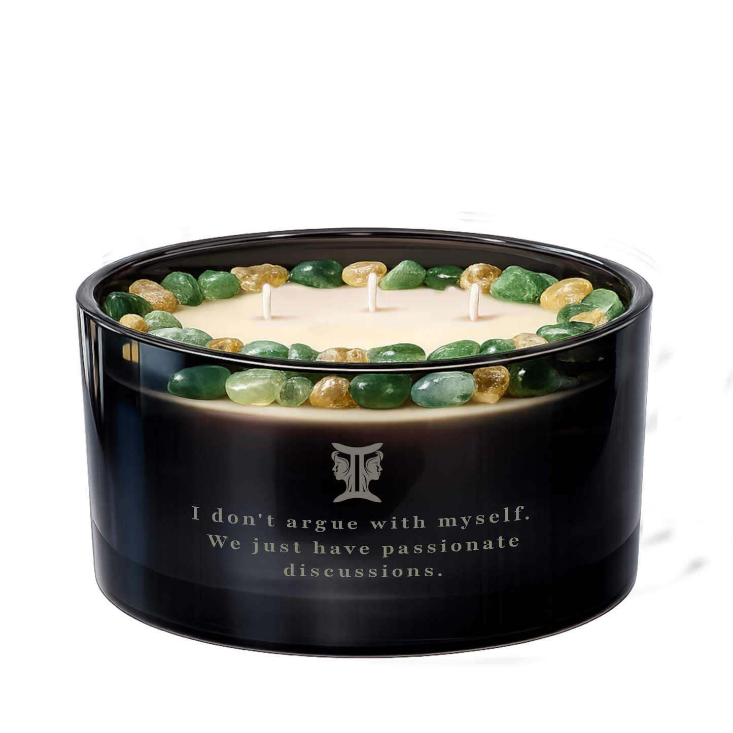 Gemini Zodiac 3-Wick Crystal Candle, 16oz