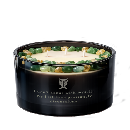Gemini Zodiac 3-Wick Crystal Candle, 16oz