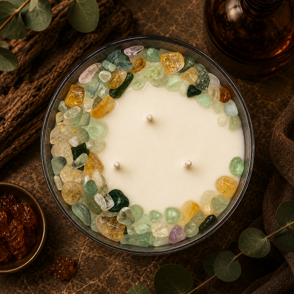 Gemini Zodiac 3-Wick Crystal Candle, 16oz