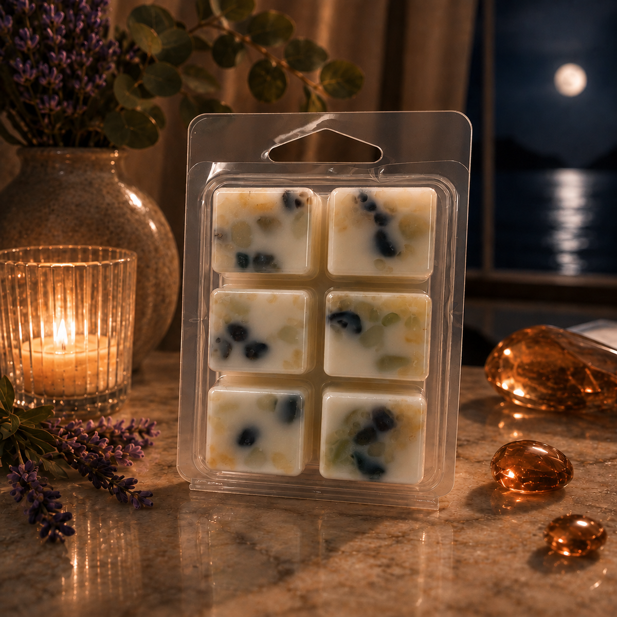 Gemini Zodiac Crystal-Enhanced Premium Coconut-Soy Wax Melts