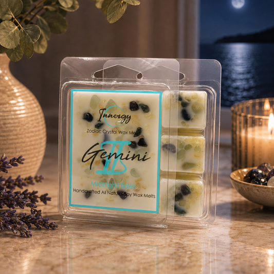 Gemini Zodiac Crystal-Enhanced Premium Coconut-Soy Wax Melts