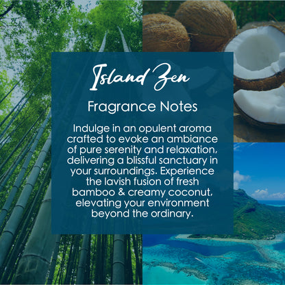 Island Zen Crystal-Enhanced Oil Diffuser, Car Air Freshener, 8ml