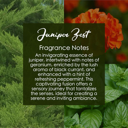 Juniper Zest Crystal-Enhanced Oil Diffuser, Car Air Freshener, 8ml