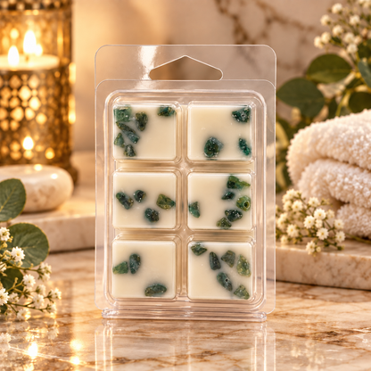 Heart Chakra Crystal-Enhanced Premium Coconut-Soy Wax Melts