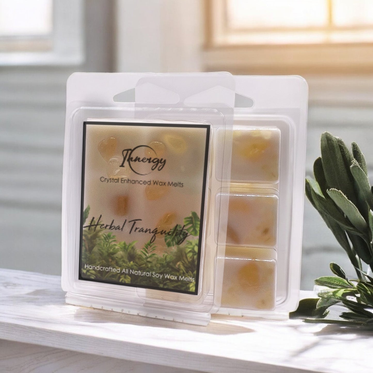 Herbal Tranquility Crystal-Enhanced Premium Coconut-Soy Wax Melts