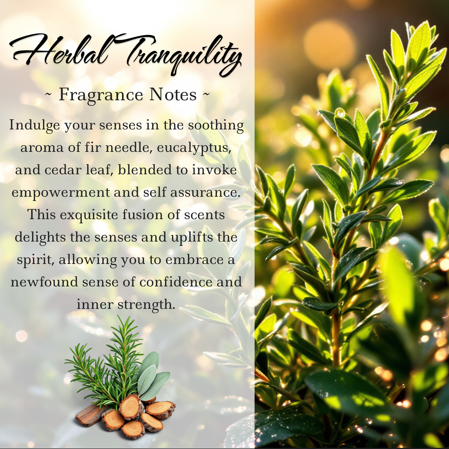 Herbal Tranquility Crystal Candle with Citrine | Coconut-Soy Wax Candle, 9oz