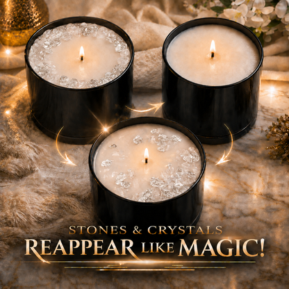 Island Zen Handcrafted Crystal-Infused Coconut Soy Wax Scented Candle, 10oz