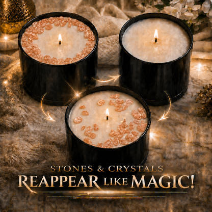 Juniper Zest Handcrafted Crystal-Infused Coconut Soy Wax Scented Candle, 10oz