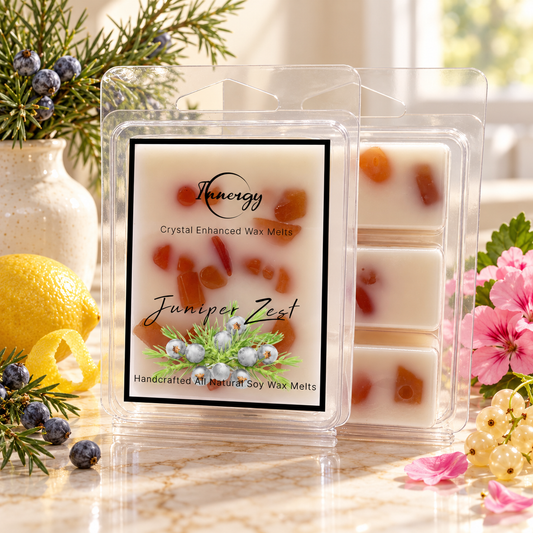 Juniper Zest Crystal-Enhanced Premium Coconut-Soy Wax Melts