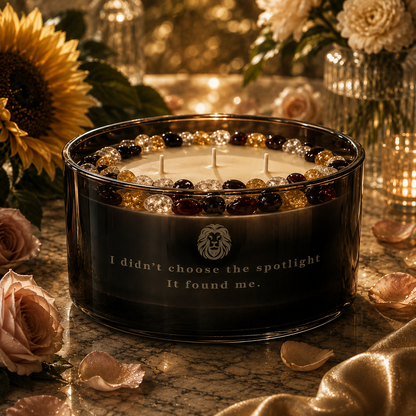 Leo Zodiac Handcrafted Crystal-Infused Coconut Soy 3-Wick Scented Candle, 16oz