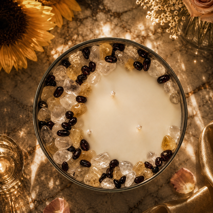 Leo Zodiac Handcrafted Crystal-Infused Coconut Soy 3-Wick Scented Candle, 16oz