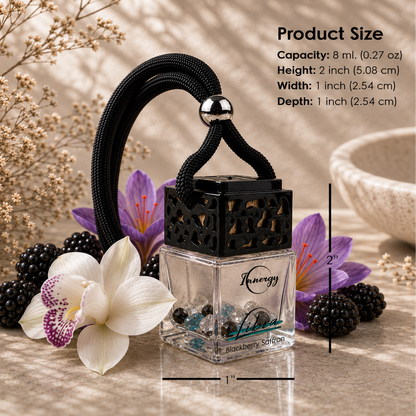 Libra Zodiac Crystal-Enhanced Oil Diffuser, Car Air Freshener, 8ml