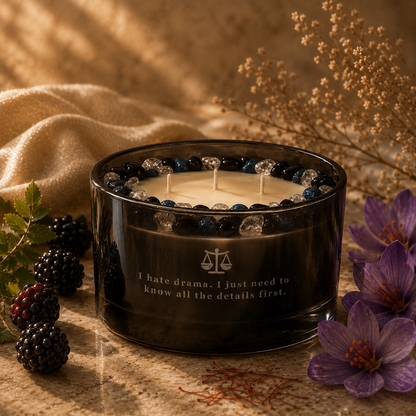 Libra Zodiac 3-Wick Crystal Candle, 16oz