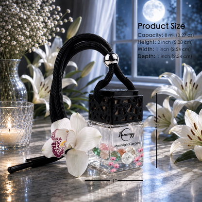 Moonlight Garden Crystal-Enhanced Oil Diffuser, Car Air Freshener, 8ml