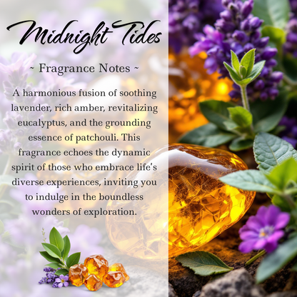 Midnight Tides Crystal-Enhanced Oil Diffuser, Car Air Freshener, 8ml