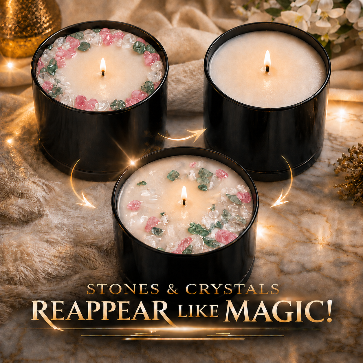 Moonlight Garden Crystal Candle, 10oz