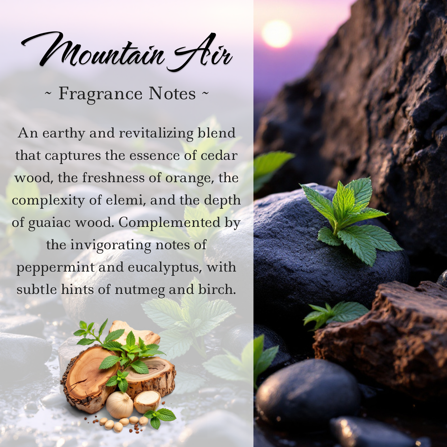 Mountain Air Crystal-Enhanced Oil Diffuser, Car Air Freshener, 8ml