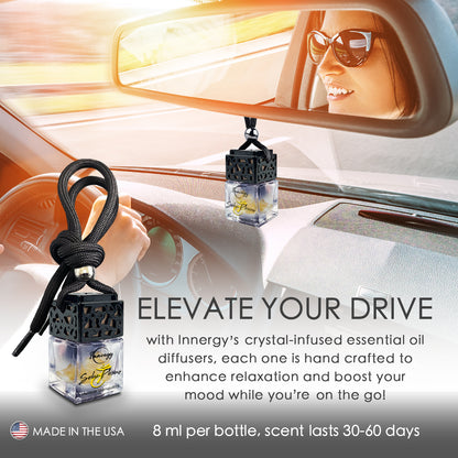 Solar Plexus Chakra Crystal-Enhanced Oil Diffuser, Car Air Freshener, 8ml
