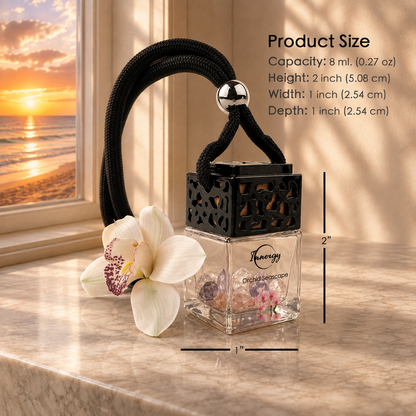 Orchid Seascape Crystal-Enhanced Oil Diffuser, Car Air Freshener, 8ml