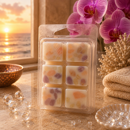 Orchid Seascape Crystal-Enhanced Premium Coconut-Soy Wax Melts