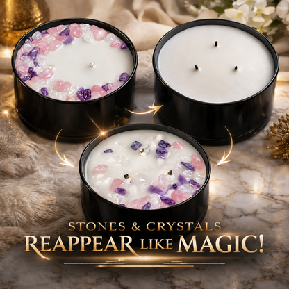 Orchid Seascape Handcrafted Crystal-Infused Coconut Soy 3-Wick Scented Candle, 16oz