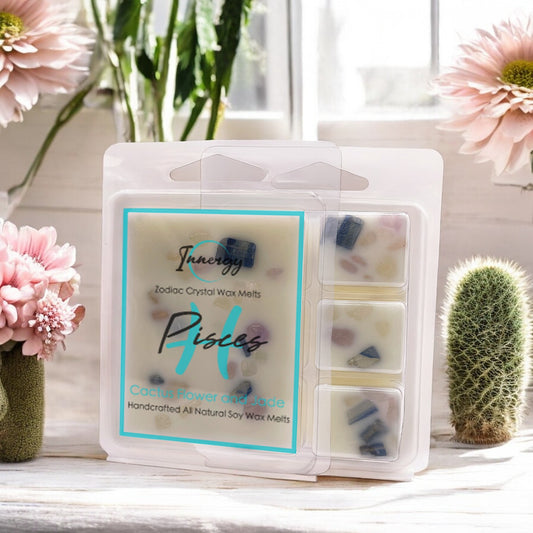 Pisces Zodiac Crystal-Enhanced Premium Coconut-Soy Wax Melts