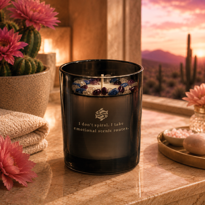 Pisces Zodiac Crystal Candle, 10oz