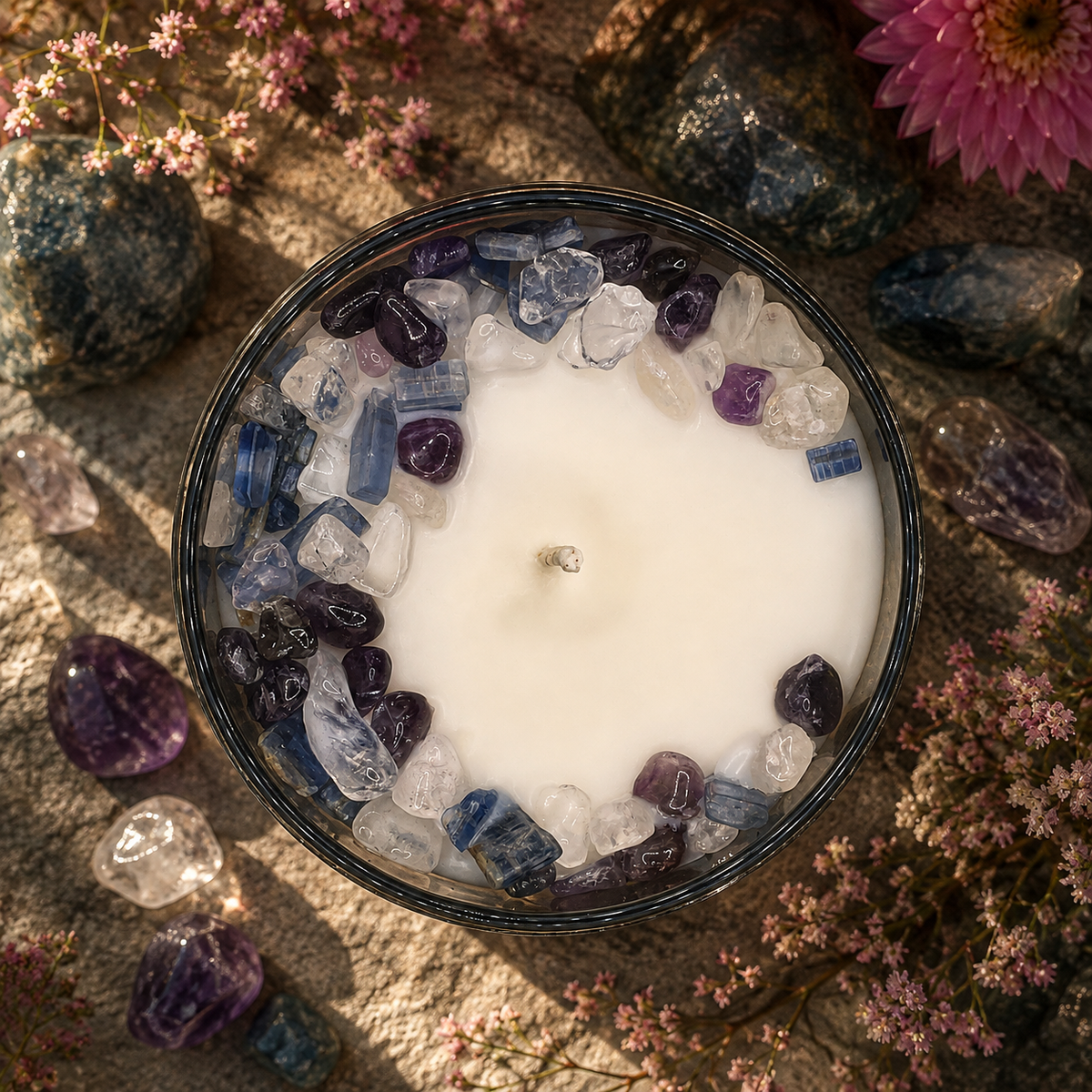 Pisces Zodiac Crystal Candle, 10oz