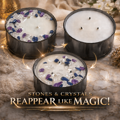 Cactus Flower and Jade Handcrafted Crystal-Infused Coconut Soy 3-Wick Scented Candle, 16oz