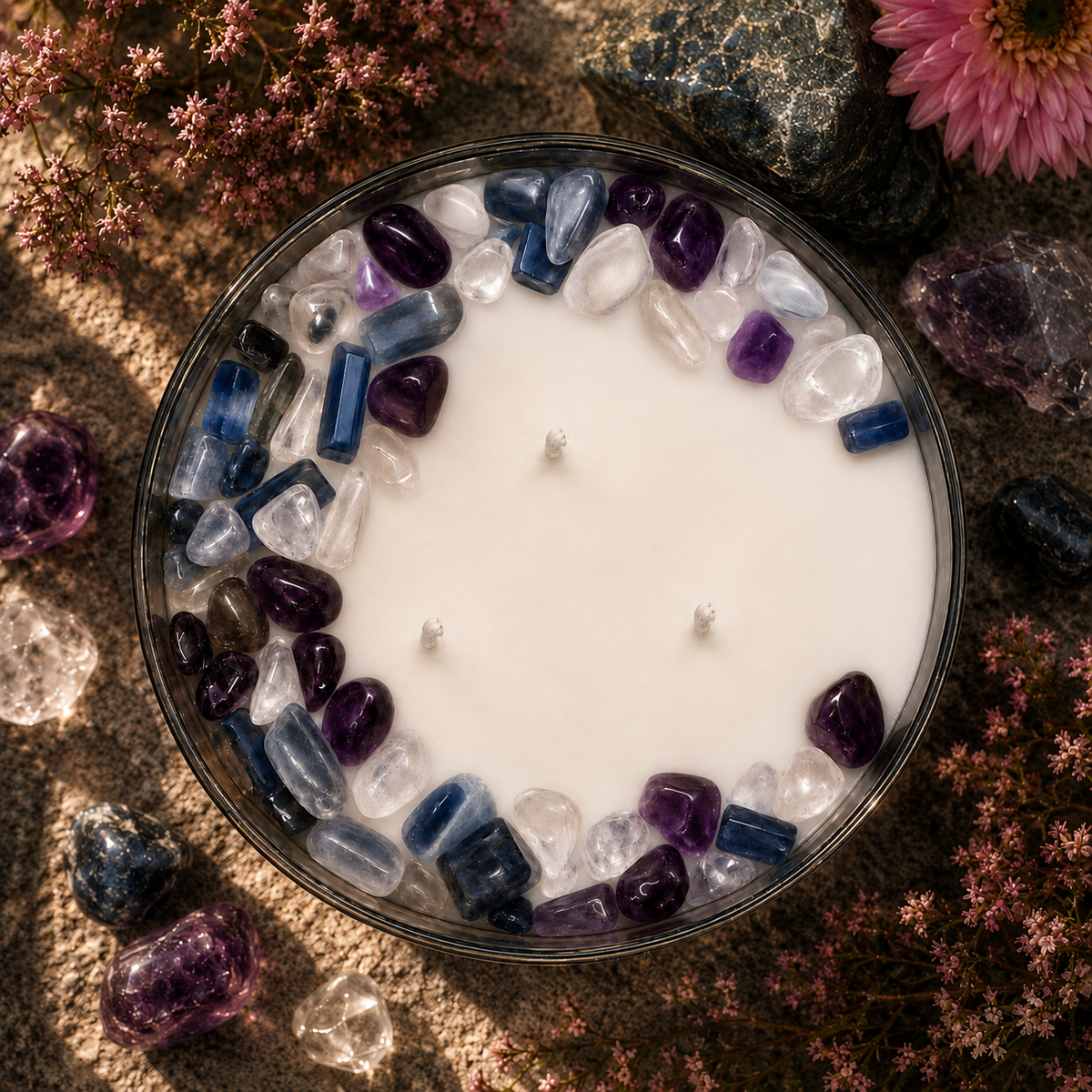 Pisces Zodiac 3-Wick Crystal Candle, 16oz