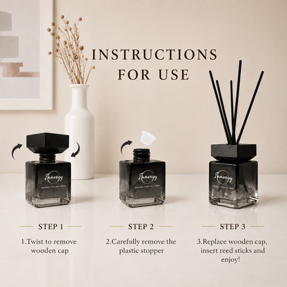 Cactus Flower and Jade Crystal-Enhanced Reed Oil Diffuser, 100ml