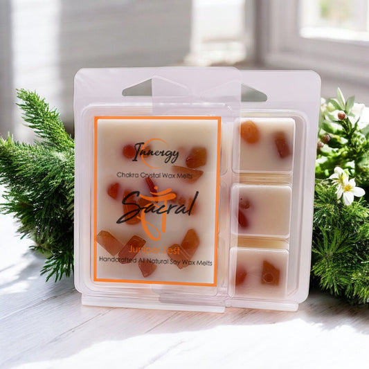 Sacral Chakra Crystal-Enhanced Premium Coconut-Soy Wax Melts