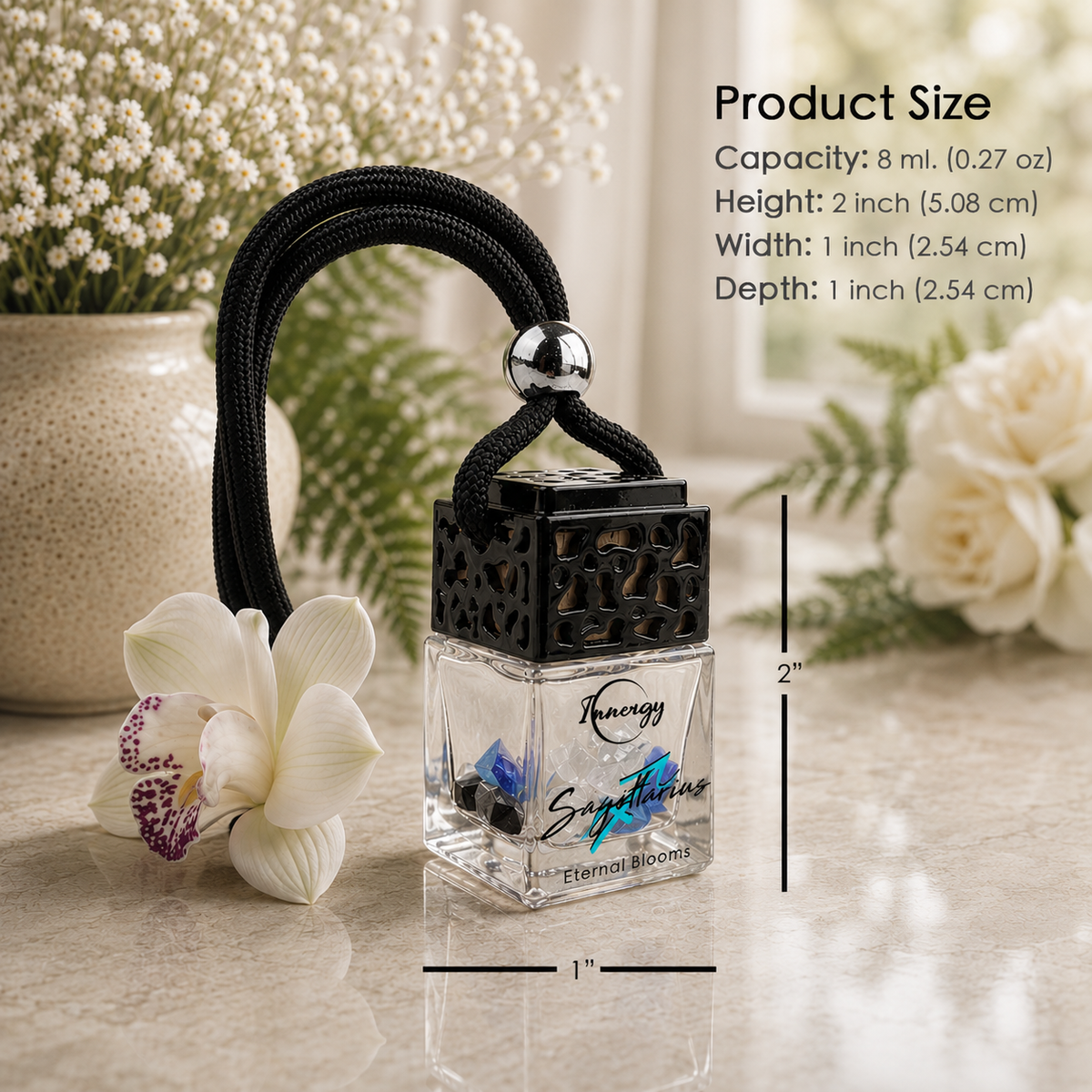 Sagittarius Zodiac Crystal-Enhanced Oil Diffuser, Car Air Freshener, 8ml
