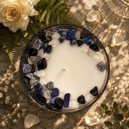 Sagittarius Zodiac Handcrafted Crystal-Infused Coconut Soy Wax Scented Candle, 10oz