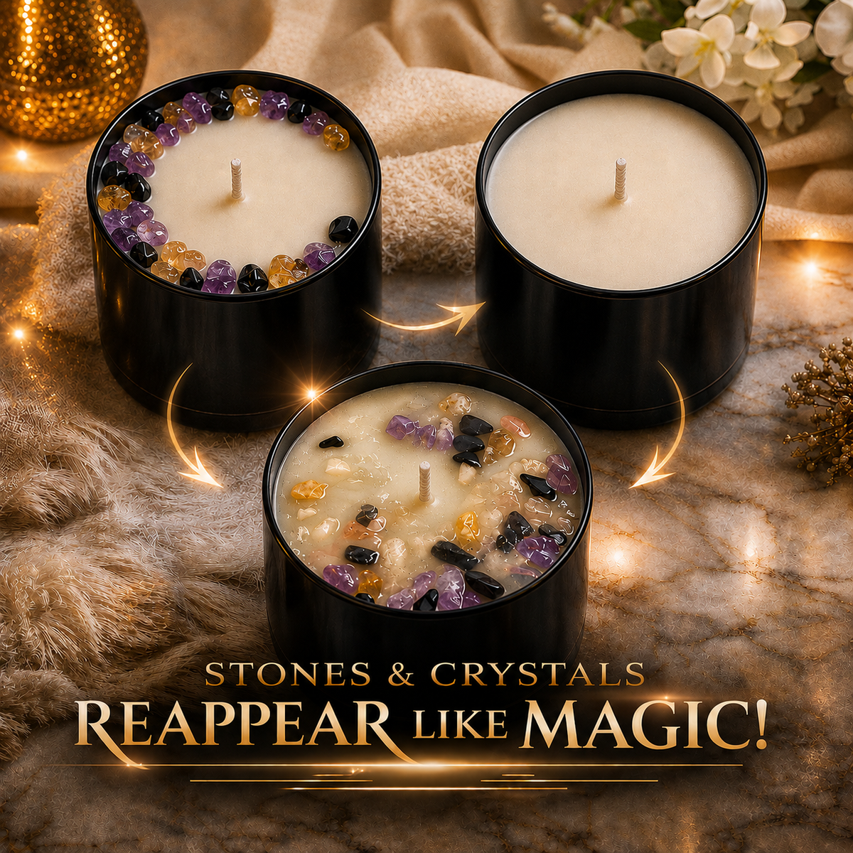 Scorpio Zodiac Crystal Candle, 10oz