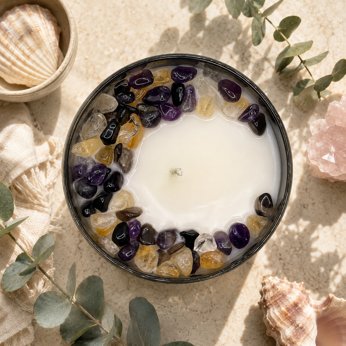 Scorpio Zodiac Crystal Candle, 10oz